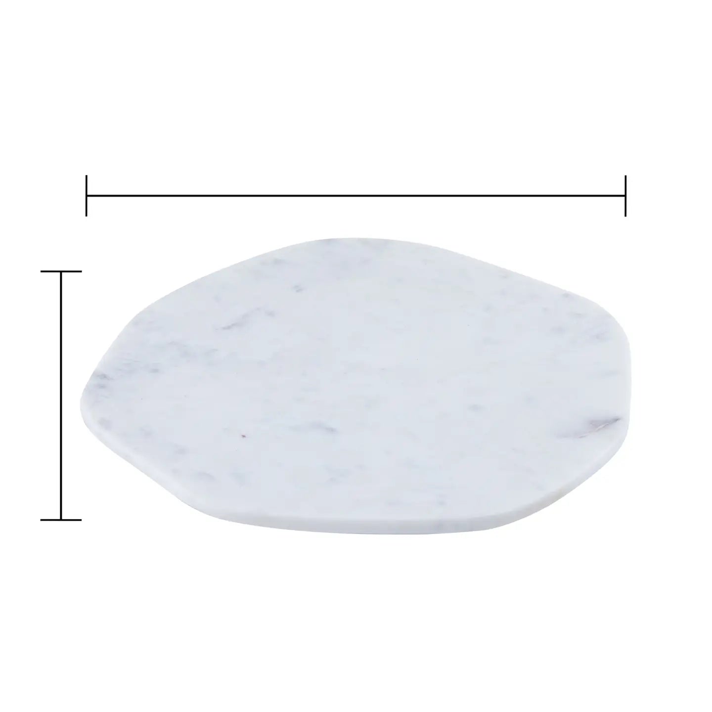 Lg. White Marble Organic Shaped Plate 12"Dia