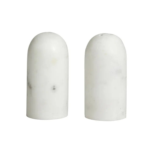 White Marble Salt & Pepper Shakers