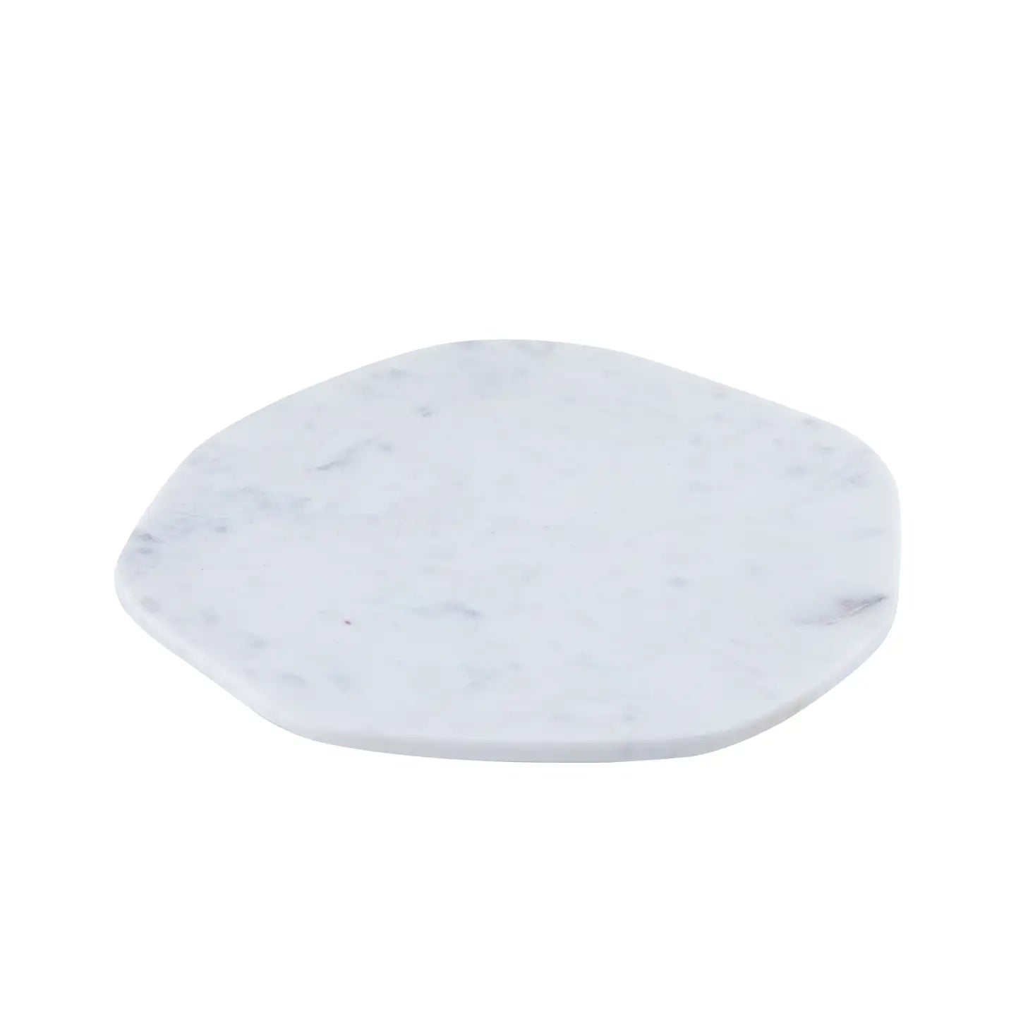 Lg. White Marble Organic Shaped Plate 12"Dia
