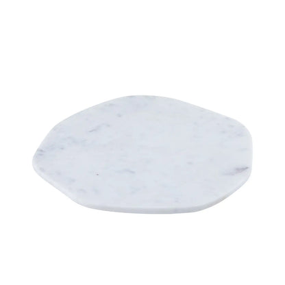 Lg. White Marble Organic Shaped Plate 12"Dia