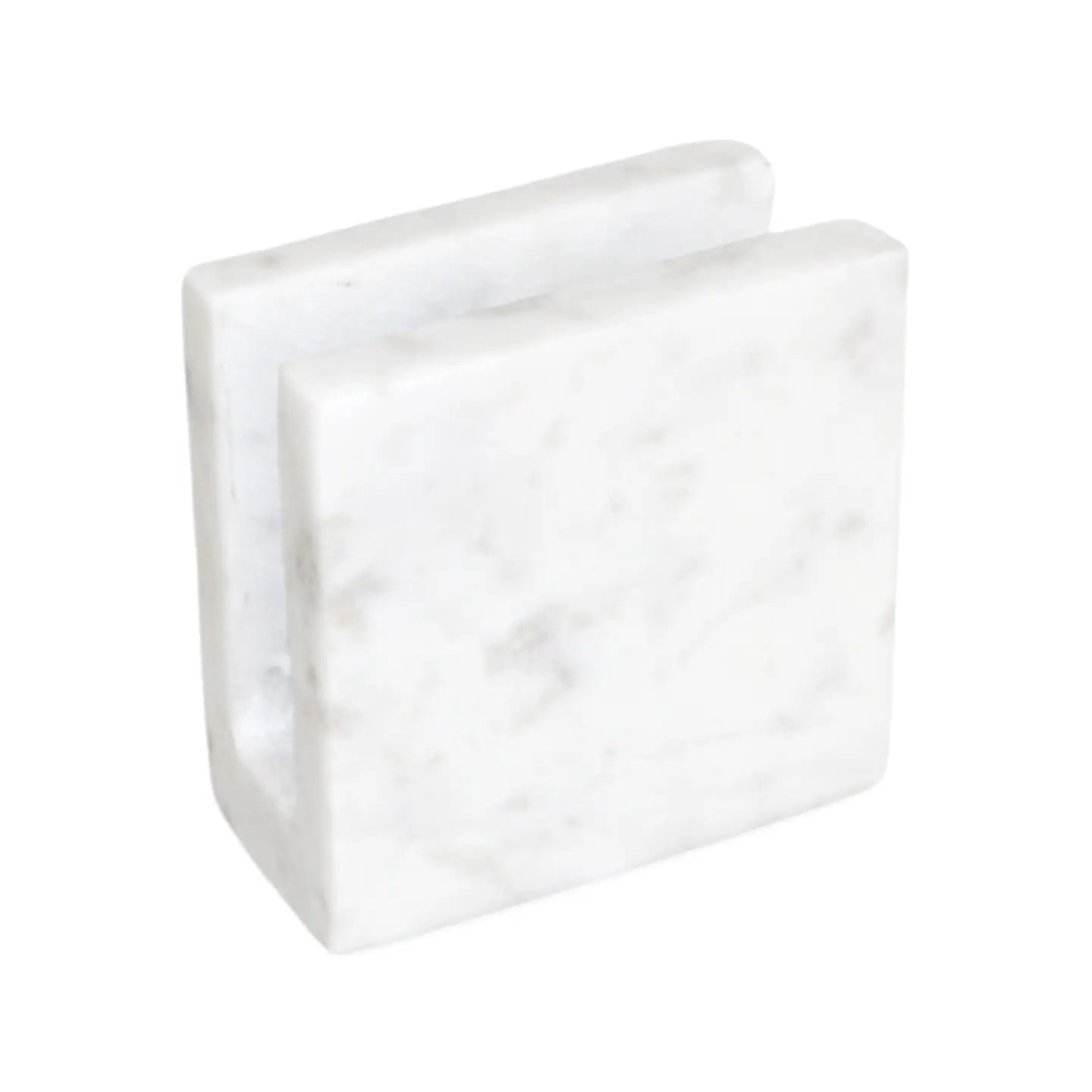 White Marble Napkin/Card Holder