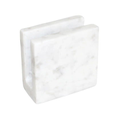 White Marble Napkin/Card Holder