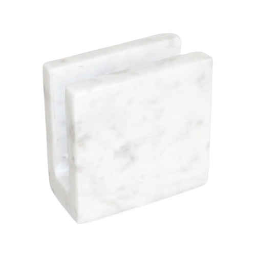 White Marble Napkin/Card Holder