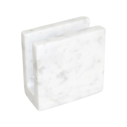 White Marble Napkin/Card Holder